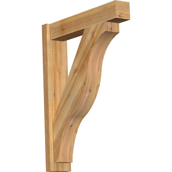 Ekena Millwork Funston Block Rough Sawn Outlooker, Western Red Cedar, 6"W x 28"D x 36"H OUT06X28X36FST05RWR - main